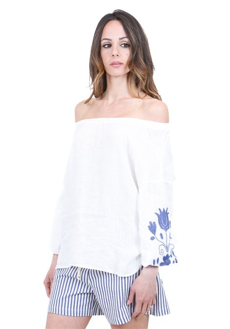 LINO/RICAMO MADAME VENICE | Camicie | CRISTINAB.CO/BLU